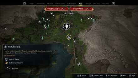 Hogwarts Legacy - Merlin Trial - South of Hogsmeade, beside the bridge