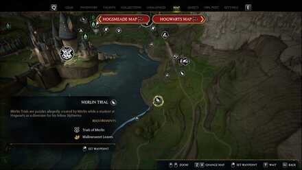 Hogwarts Legacy - Merlin Trial - Further southwest of Aranshire, beside the water