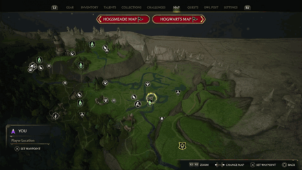 Hogsmeade Valley East North Ford Bog map