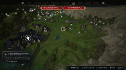 Ancient Magic Hotspot - Hogsmeade Valley Map View