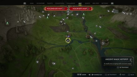 Ancient Magic Hotspot - Hogwarts Valley, West Keenbridge Map View