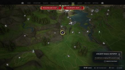 Ancient Magic Hotspot - Hogwarts Valley, Near West Floo Flame 2 Map View