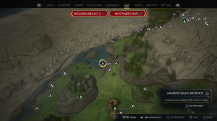 Ancient Magic Hotspot - Feldcroft Region - northeast of Rookwood Castle Map View