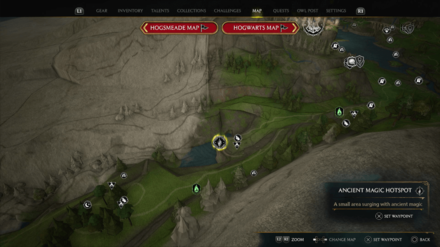 Ancient Magic Hotspot - Feldcroft Region - East of North Feldcroft Floo Flame Map View