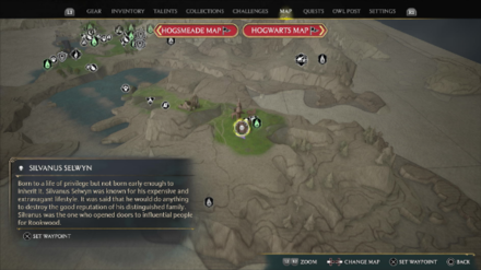 Hogwarts Legacy - Silvanus Selwyn Map Location