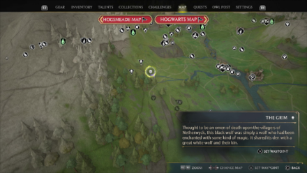 Hogwarts Legacy - The Grim Map Location