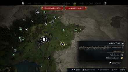 Hogwarts Legacy - Merlin Trials - South of East Hogsmeade Valley