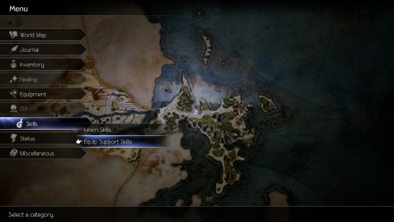 Octopath Traveler 2 Equip Support Skills From Menu