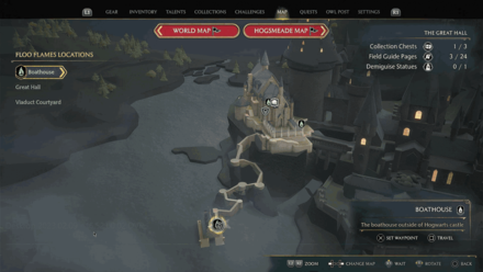 Great Hall Boathouse map