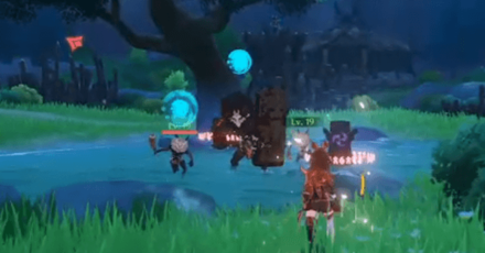 Genshin - Break the Sword Cemetery Seal - Mitachurl on the Pond