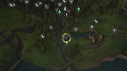 Leaping Toadstool Map View- Hogwarts Legacy