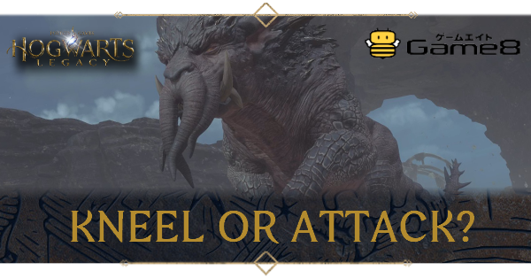 Hogwarts Legacy Graphorn Kneel or Attack
