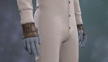 Ornate Two-Tone Gloves