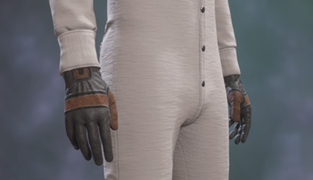 Ornate Black and Brown Gloves