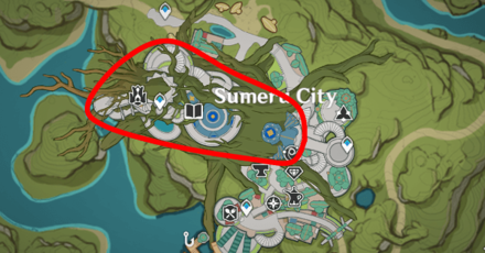 Genshin - Akademiya - Location in Sumeru City