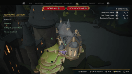 Hogwarts Legacy - The Great Hall Demiguise Statue Map Location
