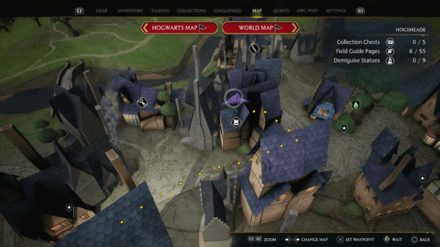 Hogwarts Legacy - Dervish and Branges Demiguise Statue Map Location