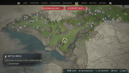 Hogwarts Legacy - Feldcroft Battle Arena Map Location