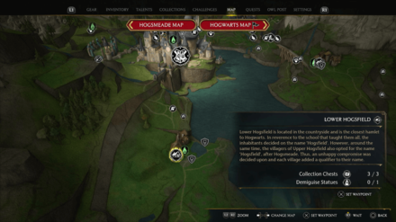Hogwarts Legacy - Lower Hogsfield Demiguise Statue Map Location