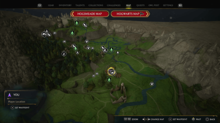 Hogwarts Legacy - Upper Hogsfield Demiguise Statue Map Location