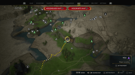 Hogwarts Legacy - Bainburgh Demiguise Statue Map Location