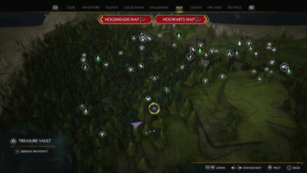 Forbidden Forest Treasure Vault 1 Map Location