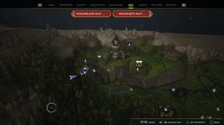 Hogwarts Legacy - Landing Platform 1 Map View