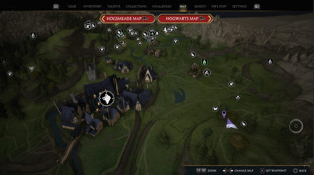 Hogwarts Legacy - Landing Platform 3 Map View
