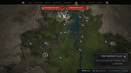 Hogwarts Legacy - Landing Platform 7 Map View