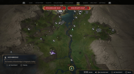 Hogwarts Legacy - Landing Platform 8 Map View