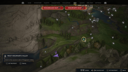 Hogwarts Legacy - Landing Platform 10 Map View