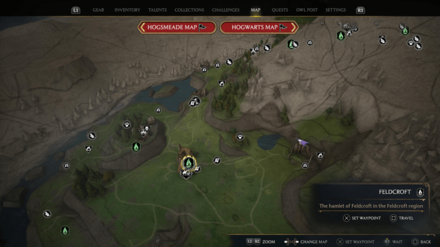 Hogwarts Legacy - Landing Platform 13 Map View