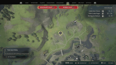 North Hogsmeade Old Fool map