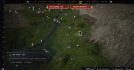 Hogwarts Legacy - Landing Platform 9 Map View