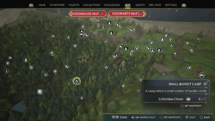 Hogwarts Legacy - Forbidden Forest Bandit Camp 2 Map Location