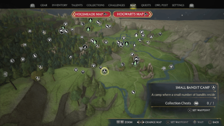 Hogwarts Legacy - Forbidden Forest Bandit Camp 5 Map Location