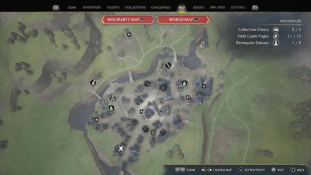 Hogwarts Legacy - The Three Broomsticks Demiguise Statue Map Location