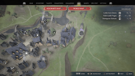 Hogwarts Legacy - House Behind Honeydukes Demiguise Statue Map Location