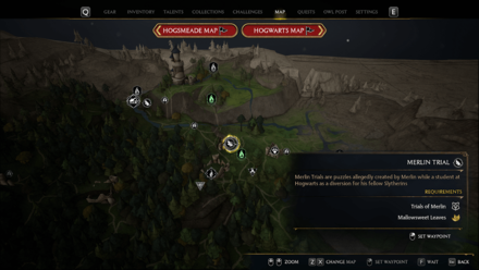 Hogwarts Legacy - Merlin Trial - Near the North Ford Bog Entrance