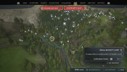 Hogwarts Legacy - North Hogwarts Bandit Camp 1 Map Location