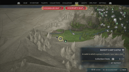Hogwarts Legacy - North Hogwarts Bandit Camp 4 Map Location