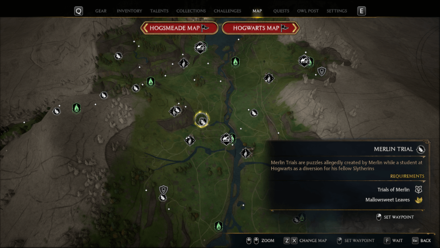 Hogwarts Legacy - Merlin Trial - Northwest of Keenbridge, by the river