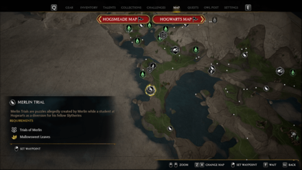 Hogwarts Legacy - Merlin Trials - Southeast of West Manor Cape, by the coast