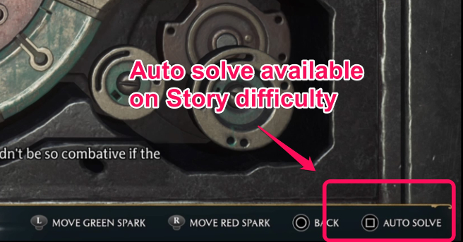 Hogwarts Legacy - Switch to Story Difficulty to Auto Solve the Puzzle