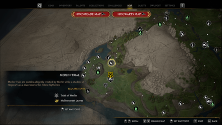 Hogwarts Legacy - Merlin Trial - Northeast of Rookwood Castle