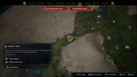 Hogwarts Legacy - Merlin Trial - West of North Feldcroft, by a bandit camp