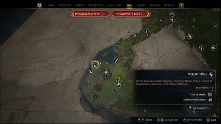 Hogwarts Legacy - Merlin Trial - Northwest of Rookwood Castle