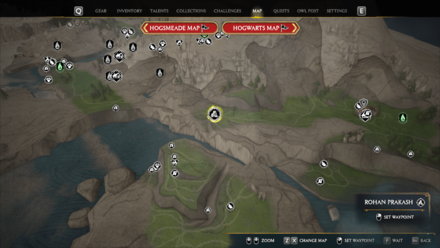 Hogwarts Legacy - Rohan Prakash Wanderer Shop Map Location