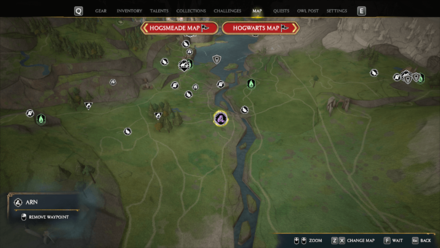 Hogwarts Legacy - Arn Wanderer Shop Map Location