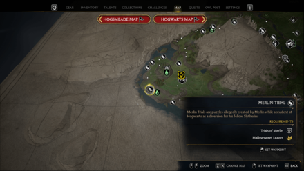 Hogwarts Legacy - Merlin Trial - West of South Feldcroft, by the coast